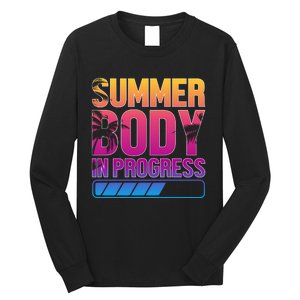 Summer Body Progress Motif Long Sleeve Shirt