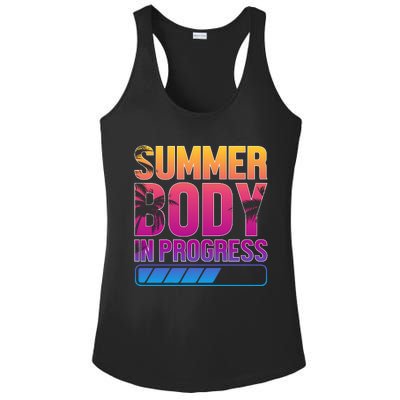 Summer Body Progress Motif Ladies PosiCharge Competitor Racerback Tank