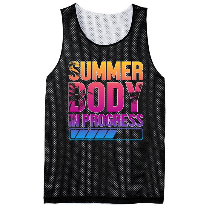 Summer Body Progress Motif Mesh Reversible Basketball Jersey Tank