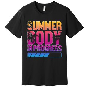 Summer Body Progress Motif Premium T-Shirt