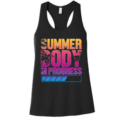 Summer Body Progress Motif Women's Racerback Tank