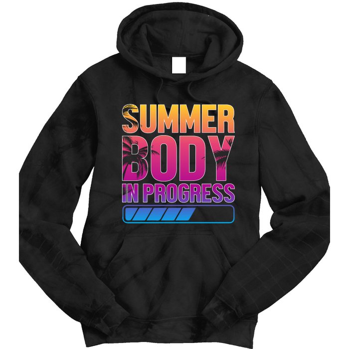 Summer Body Progress Motif Tie Dye Hoodie