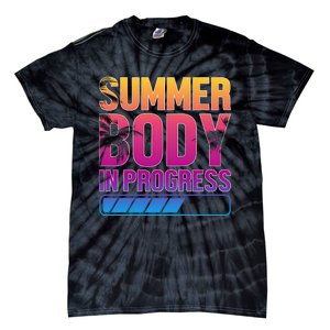 Summer Body Progress Motif Tie-Dye T-Shirt