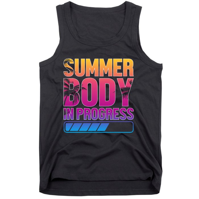 Summer Body Progress Motif Tank Top