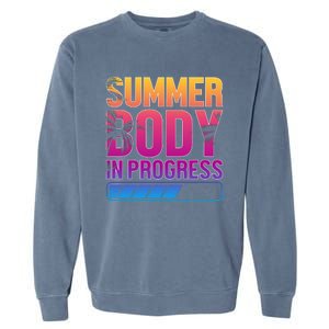 Summer Body Progress Motif Garment-Dyed Sweatshirt