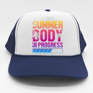 Summer Body Progress Motif Trucker Hat