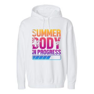 Summer Body Progress Motif Garment-Dyed Fleece Hoodie