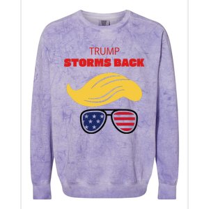 Storms Back Patriotic Congratulation Trump Supporters Colorblast Crewneck Sweatshirt