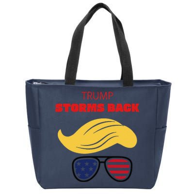 Storms Back Patriotic Congratulation Trump Supporters Zip Tote Bag