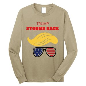 Storms Back Patriotic Congratulation Trump Supporters Long Sleeve Shirt