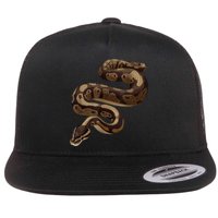 Snake Ball Python Flat Bill Trucker Hat