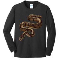 Snake Ball Python Kids Long Sleeve Shirt