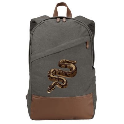 Snake Ball Python Cotton Canvas Backpack