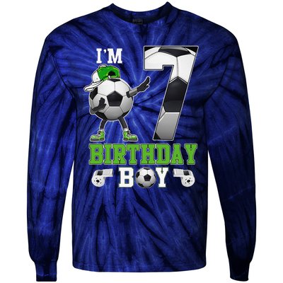 Soccer Birthday Party 7 Years Old 7th Birthday Est 2016 Tie-Dye Long Sleeve Shirt