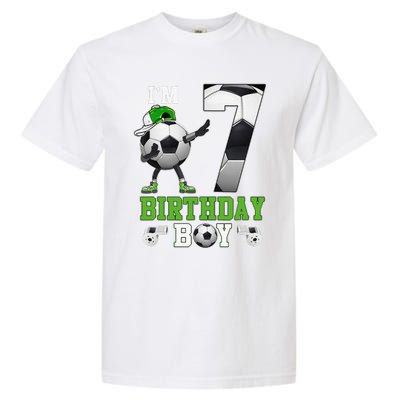 Soccer Birthday Party 7 Years Old 7th Birthday Est 2016 Garment-Dyed Heavyweight T-Shirt