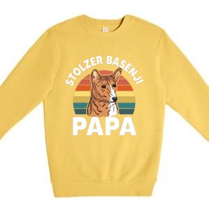 Stolzer Basenji Papa Premium Crewneck Sweatshirt