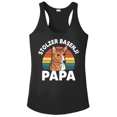 Stolzer Basenji Papa Ladies PosiCharge Competitor Racerback Tank