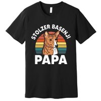 Stolzer Basenji Papa Premium T-Shirt