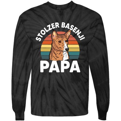 Stolzer Basenji Papa Tie-Dye Long Sleeve Shirt