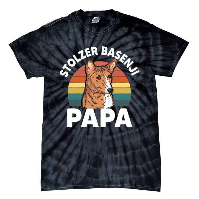 Stolzer Basenji Papa Tie-Dye T-Shirt