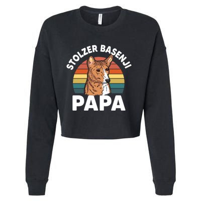 Stolzer Basenji Papa Cropped Pullover Crew