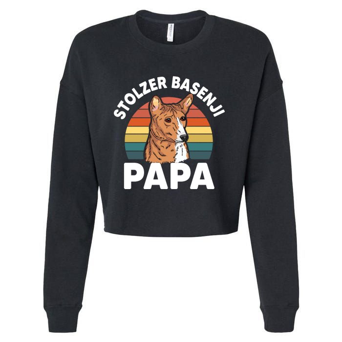 Stolzer Basenji Papa Cropped Pullover Crew