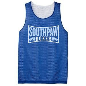 Southpaw Boxer Proud Left Handed Boxing Gloves Quote Cute Gift Mesh Reversible Basketball Jersey Tank