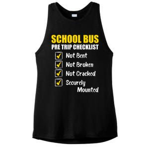 School Bus Pre Trip Checklist School Bus Driver Appreciation Ladies PosiCharge Tri-Blend Wicking Tank