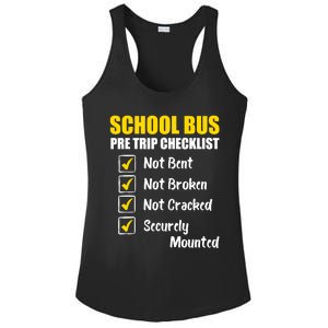 School Bus Pre Trip Checklist School Bus Driver Appreciation Ladies PosiCharge Competitor Racerback Tank