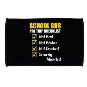 School Bus Pre Trip Checklist School Bus Driver Appreciation Microfiber Hand Towel