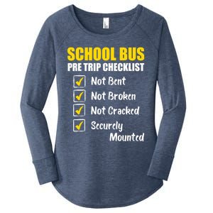 School Bus Pre Trip Checklist School Bus Driver Appreciation Women's Perfect Tri Tunic Long Sleeve Shirt