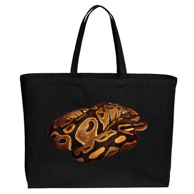 Snake Ball Python Tee Cotton Canvas Jumbo Tote