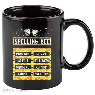 Spelling Bee Pun Halloween Costume For Teachers 11oz C Handle Ceramic Mug