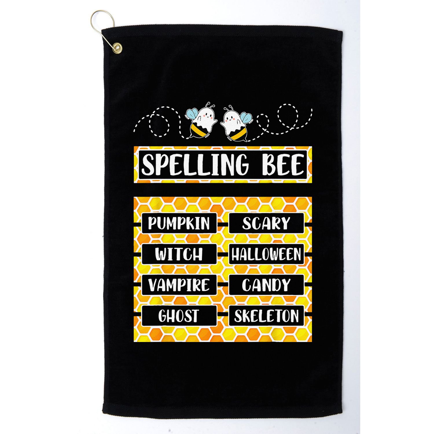 Spelling Bee Pun Halloween Costume For Teachers Golf Towel