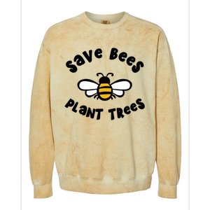 Save Bees Plant Trees Beekeeper Honey Conservation Earth Gift Colorblast Crewneck Sweatshirt