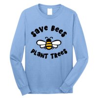 Save Bees Plant Trees Beekeeper Honey Conservation Earth Gift Long Sleeve Shirt