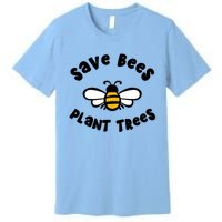 Save Bees Plant Trees Beekeeper Honey Conservation Earth Gift Premium T-Shirt