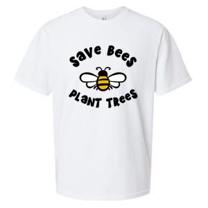 Save Bees Plant Trees Beekeeper Honey Conservation Earth Gift Sueded Cloud Jersey T-Shirt