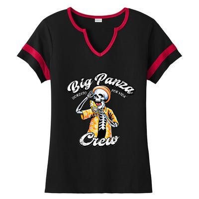 Skeleton Big Panza Crew Chingon Ladies Halftime Notch Neck Tee