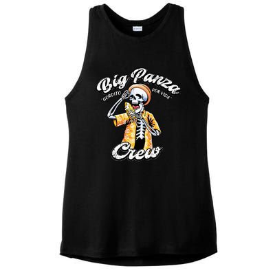 Skeleton Big Panza Crew Chingon Ladies PosiCharge Tri-Blend Wicking Tank