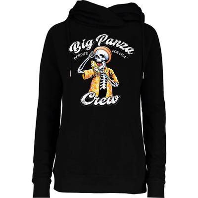 Skeleton Big Panza Crew Chingon Womens Funnel Neck Pullover Hood