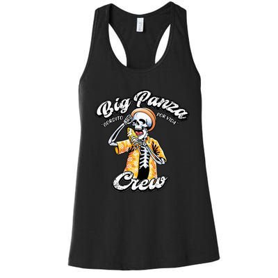 Skeleton Big Panza Crew Chingon Women's Racerback Tank