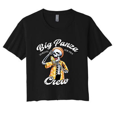 Skeleton Big Panza Crew Chingon Women's Crop Top Tee