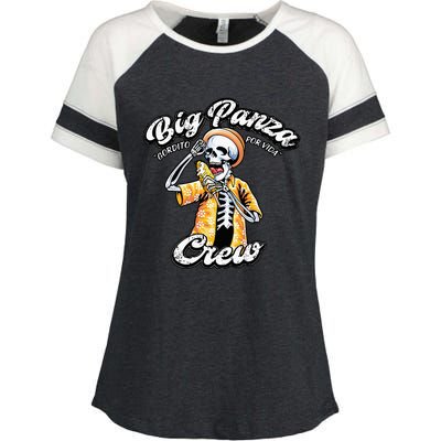 Skeleton Big Panza Crew Chingon Enza Ladies Jersey Colorblock Tee