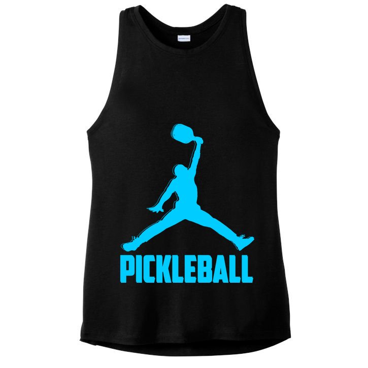 Sky Blue Pickleball Sports Logo Ladies PosiCharge Tri-Blend Wicking Tank