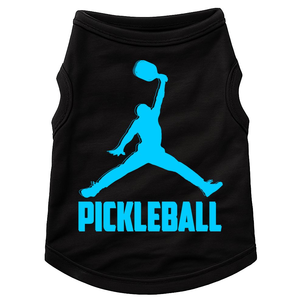 Sky Blue Pickleball Sports Logo Doggie Tank