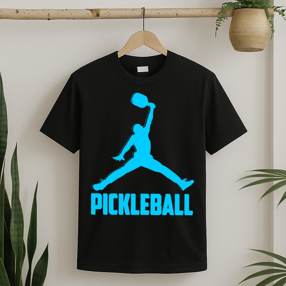 Sky Blue Pickleball Sports Logo T-Shirt