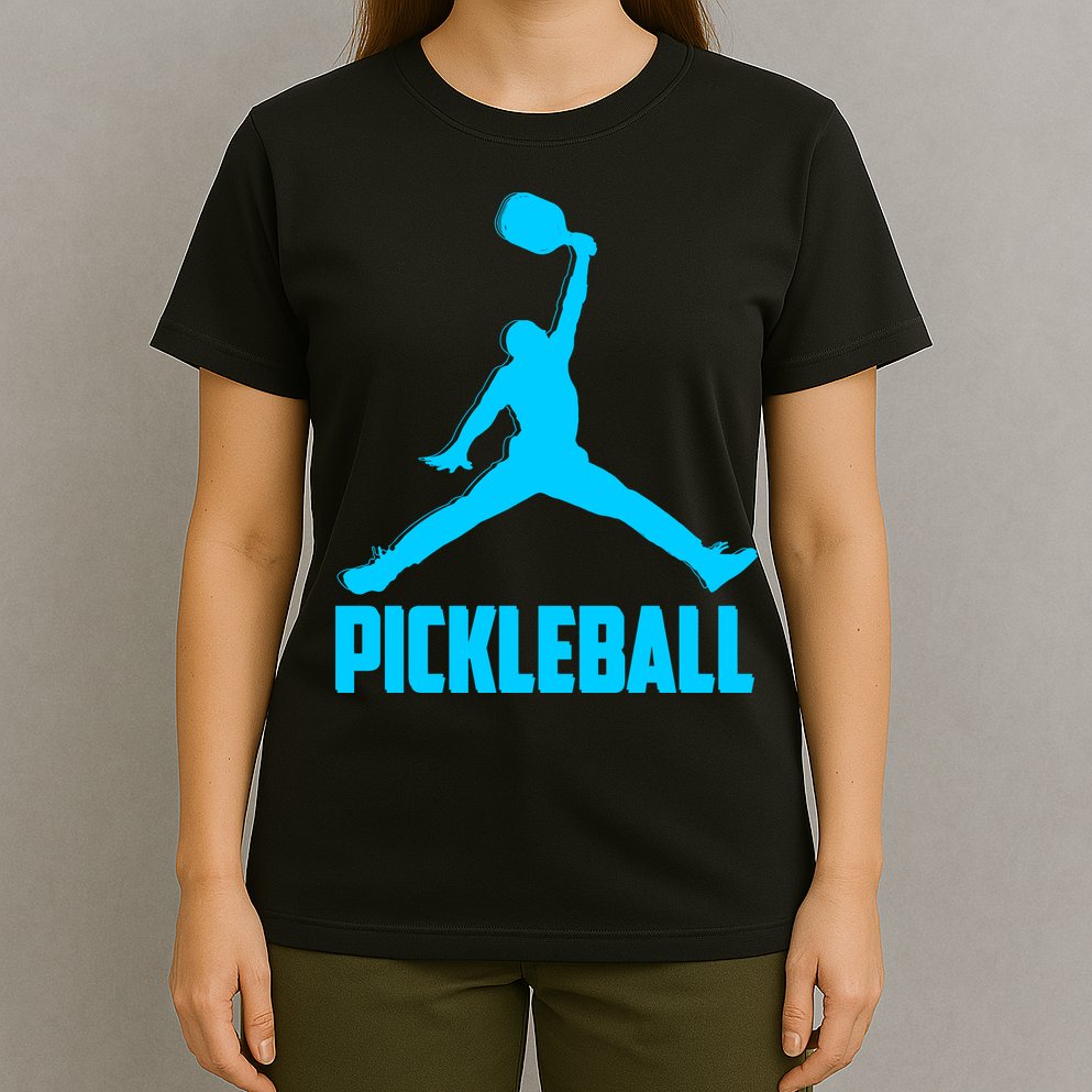 Sky Blue Pickleball Sports Logo T-Shirt