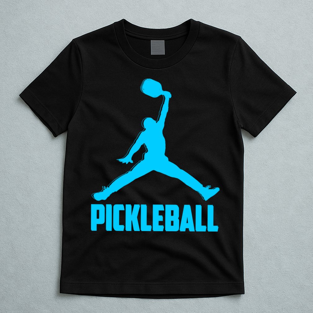 Sky Blue Pickleball Sports Logo T-Shirt