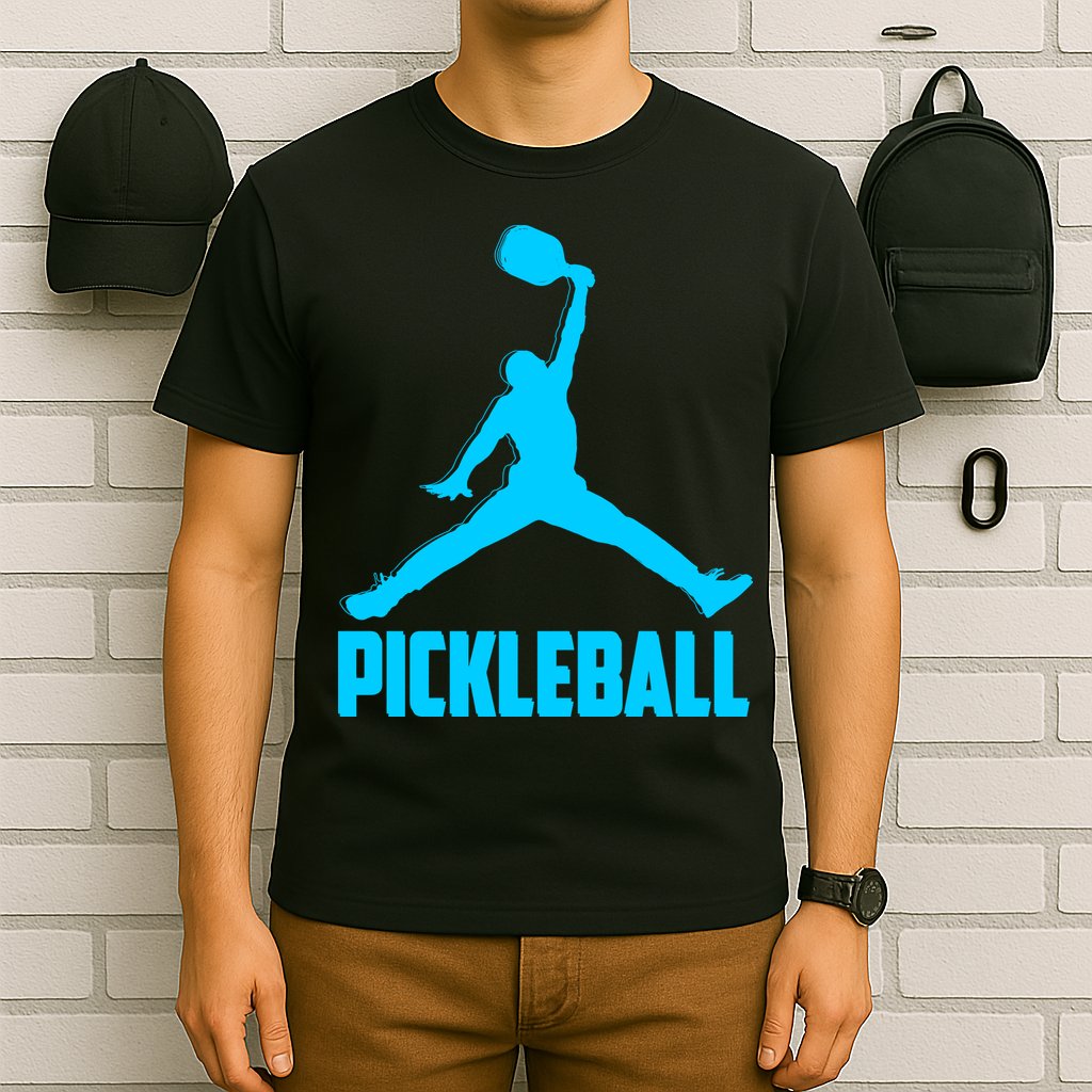 Sky Blue Pickleball Sports Logo T-Shirt